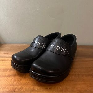 Klog Work Leather Clogs Black Women Size 9.5 Business Casual